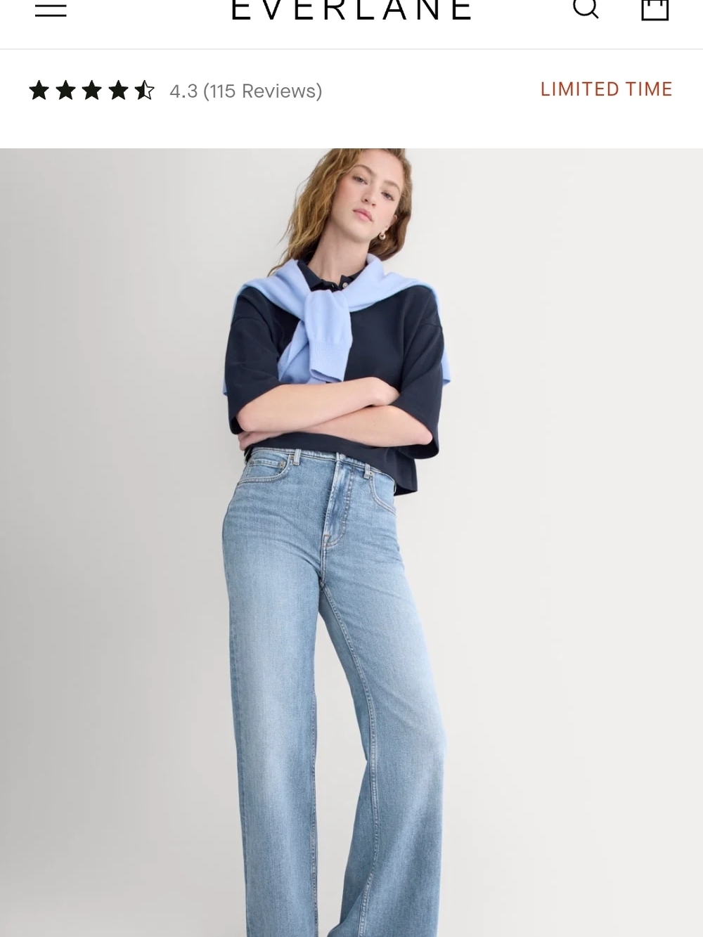 Everlane High-Rise Wide-Leg Sailor Jran - CROPPED